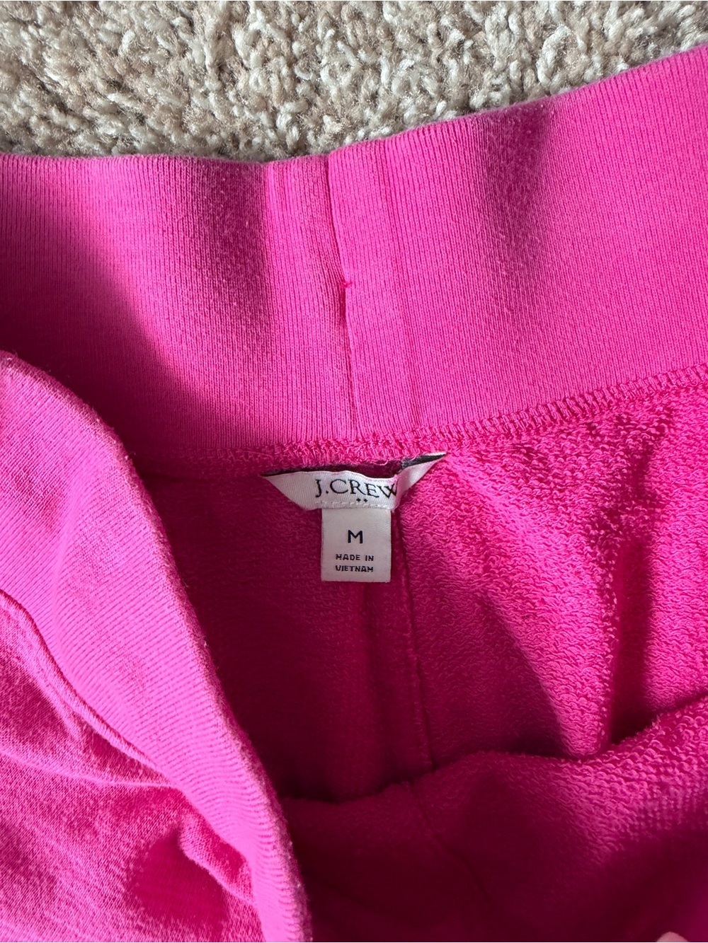 100% Cotton J.Crew 2 piece Re-imagined Hot Pink Sweatsuit - Picture 5 of 6